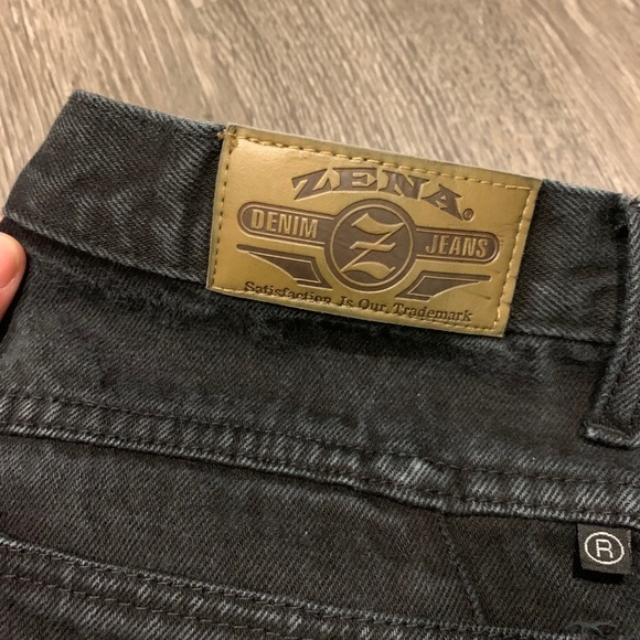 Zena‎ Vintage Black High Waisted Jeans 10 straight - Picture 2 of 7